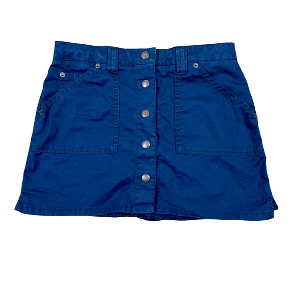 Abercrombie & Fitch Dresses & Skirts - Vintage Y2K Abercrombie & Fitch Navy Blue Button Front Mini Skirt Size XXS